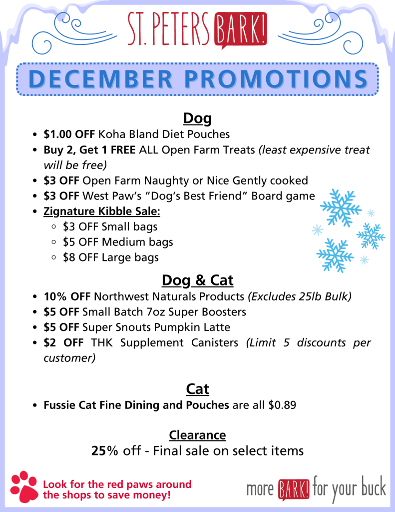 december 2024 st petersbark promotions